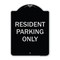 Signmission Designer Series-Resident Parking Only, Black & Silver Heavy-Gauge Aluminum, 24" x 18", BS-1824-9756 A-DES-BS-1824-9756 - alternate 1
